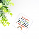 Personalised Teacher Gifts Thank You End Of School Nursery Sign