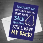 Rude Fathers Day Birthday Card For Step Dad Joke Stepdad