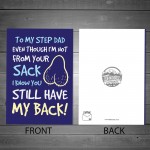 Rude Fathers Day Birthday Card For Step Dad Joke Stepdad