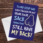 Rude Fathers Day Birthday Card For Step Dad Joke Stepdad