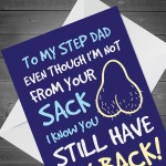 Rude Fathers Day Birthday Card For Step Dad Joke Stepdad