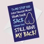 Rude Fathers Day Birthday Card For Step Dad Joke Stepdad