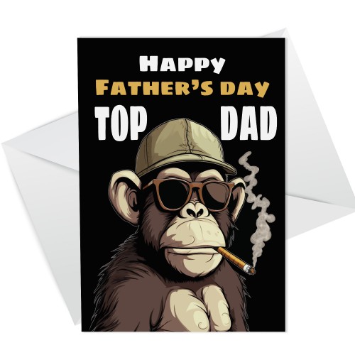 Top Dad Fathers Day Card Funny Novelty Joke Card For Dad