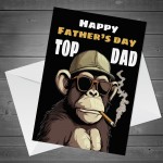 Top Dad Fathers Day Card Funny Novelty Joke Card For Dad