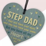 Step Dad Gifts Wooden Heart Fathers Day Gifts Birthday Gifts