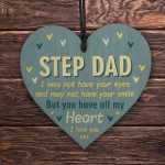 Step Dad Gifts Wooden Heart Fathers Day Gifts Birthday Gifts