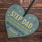 Step Dad Gifts Wooden Heart Fathers Day Gifts Birthday Gifts