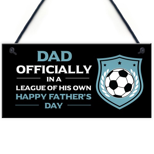 Dad Gift For Fathers Day Funny Football Sign Novelty Gift