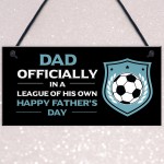 Dad Gift For Fathers Day Funny Football Sign Novelty Gift