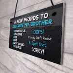 FUNNY Brother Gifts Quirky Gifts For Brother Birthday Gift