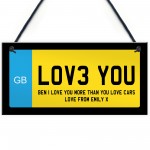 Number Plaque Love You Sign Personalised Anniversary Gifts