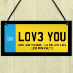 Number Plaque Love You Sign Personalised Anniversary Gifts