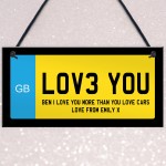 Number Plaque Love You Sign Personalised Anniversary Gifts