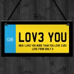 Number Plaque Love You Sign Personalised Anniversary Gifts