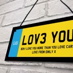 Number Plaque Love You Sign Personalised Anniversary Gifts