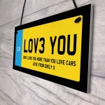 Number Plaque Love You Sign Personalised Anniversary Gifts