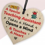 Special Teaching Assistant TA Wooden Heart Thank You Gifts