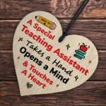 Special Teaching Assistant TA Wooden Heart Thank You Gifts