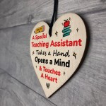 Special Teaching Assistant TA Wooden Heart Thank You Gifts