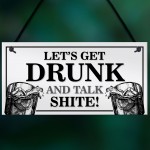 FUNNY Hanging Bar Sign Garden Signs Home Bar Sign Alcohol Gift