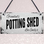 Novelty Potting Shed Sign Shabby Personalised Garden Sign Shed