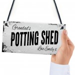 Novelty Potting Shed Sign Shabby Personalised Garden Sign Shed