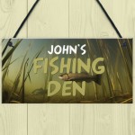 Personalised Fishing Den Sign Fishing Sign Fishing Accessories