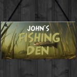 Personalised Fishing Den Sign Fishing Sign Fishing Accessories