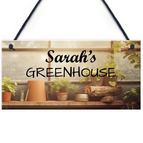 Greenhouse Sign Personalised Novelty Garden Shed Summerhouse