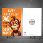 Funny Fathers Day Cheeky Monkey Card From Daughter Son Novelty