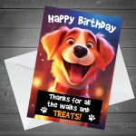 Funny Happy Birthday Card From The Dog Pet Perfect For Mum Dad