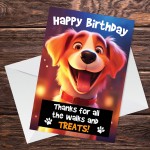 Funny Happy Birthday Card From The Dog Pet Perfect For Mum Dad