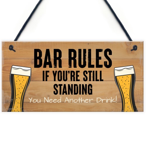 Bar Rules Bar Signs And Plaques Alcohol Funny Quote Shabby Chic