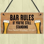 Bar Rules Bar Signs And Plaques Alcohol Funny Quote Shabby Chic