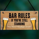 Bar Rules Bar Signs And Plaques Alcohol Funny Quote Shabby Chic