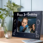 3rd Birthday Gift For Son Brother Grandson Wood Photo Frame Gift