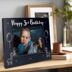 3rd Birthday Gift For Son Brother Grandson Wood Photo Frame Gift