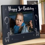 3rd Birthday Gift For Son Brother Grandson Wood Photo Frame Gift