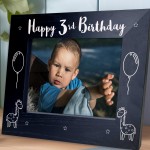 3rd Birthday Gift For Son Brother Grandson Wood Photo Frame Gift