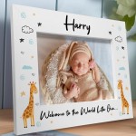 Personalised Baby Gift Photo Frame Welcome To The World