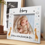 Personalised Baby Gift Photo Frame Welcome To The World