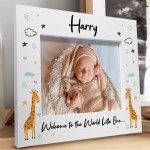 Personalised Baby Gift Photo Frame Welcome To The World