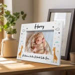 Personalised Baby Gift Photo Frame Welcome To The World