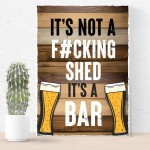 Rude Shed Sign Funny Home Bar Sign Hanging Garden Sign Shed