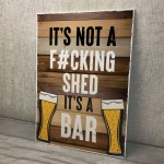 Rude Shed Sign Funny Home Bar Sign Hanging Garden Sign Shed