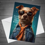 Funny Happy Birthday Card Dog Themed Greetings Card 