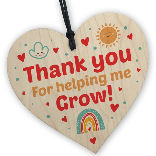 Teacher Thank You Wooden Heart Gift For Women Nursery Teacher