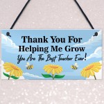 Teacher Thank You Plaque End of Term Leaving School Nursery