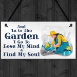 Find My Soul Novelty Hanging Garden Shed Summer House Sign 