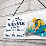 Find My Soul Novelty Hanging Garden Shed Summer House Sign 